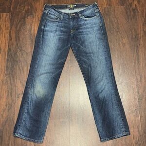 Lucky Brand Janet Sweet & Straight Cropped Jeans Classic Blue Denim 27 (4) GUC